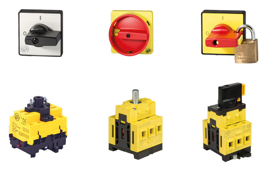 hlavní vypínač, výkonový spínač, ovládací hlavice Giovenzana hlavní vypínač, výkonový spínač, ovládací hlavice Giovenzana
