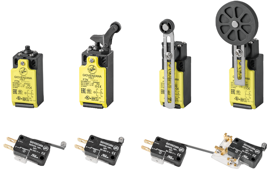 koncový spínač, mikrospínač koncový spínač Giovenaza, mikrospínač